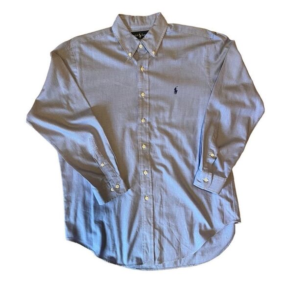 Ralph Lauren Blue Button Down Shirt. Size 16 32/33. Great Condition!! - Picture 1 of 7